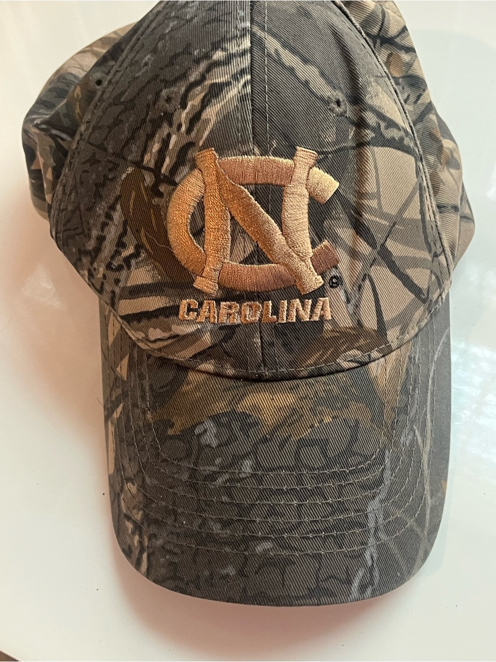 Camo UNC Tar Heels Baseball Cap with Embroidered Logo YOUTH FIT